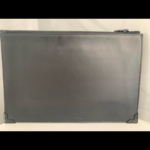 Alexander Wang embossed black clutch